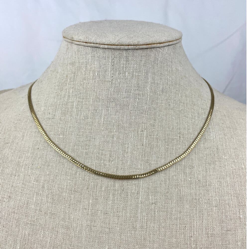 VTG Gold Tone Chain Necklace 19" MCM‎ Elegant Unsigned